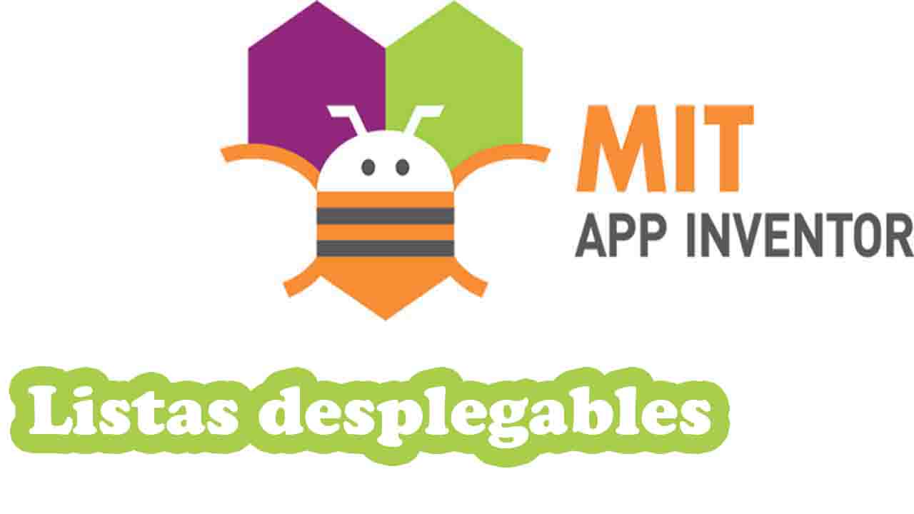 listas desplegables en app inventor