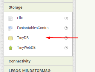 tinydb app inventor