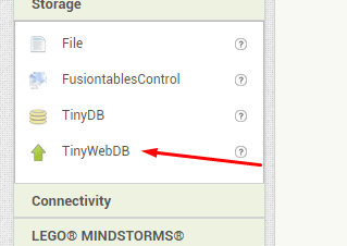 tinywebdb app inventor