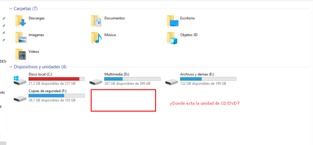 UNIDAD CD DVD NO APARECE SOLUCIÓN ERROR