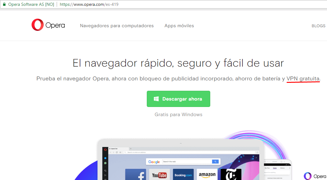 vpn gratis opera