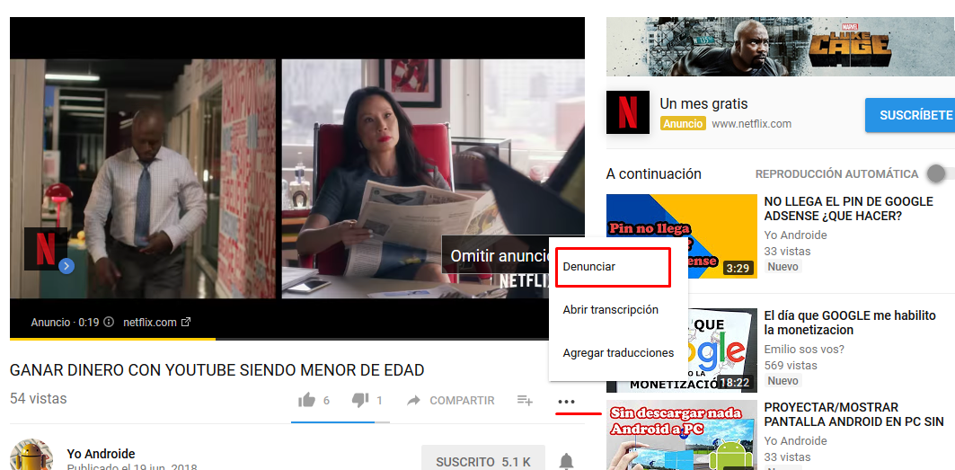 denunciar video robado en youtube