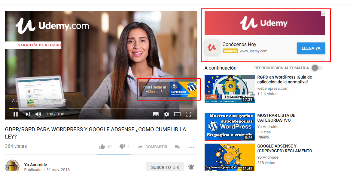 publicidad en youtube