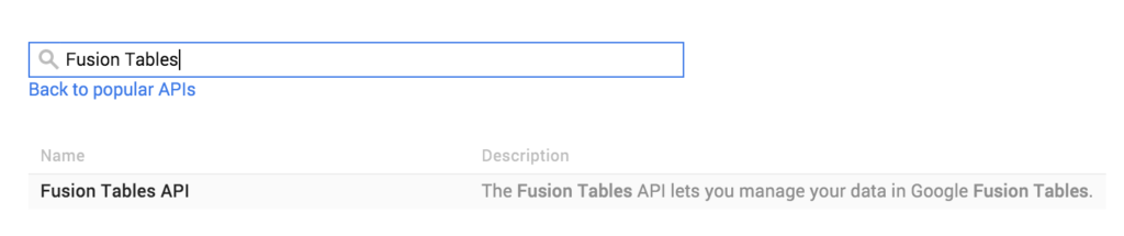 fusion tables en app inventor