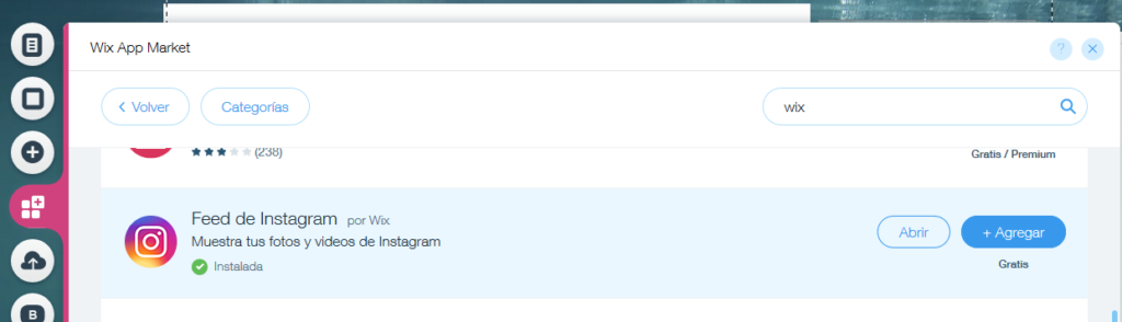 aplicacion feed de instagram en wix
