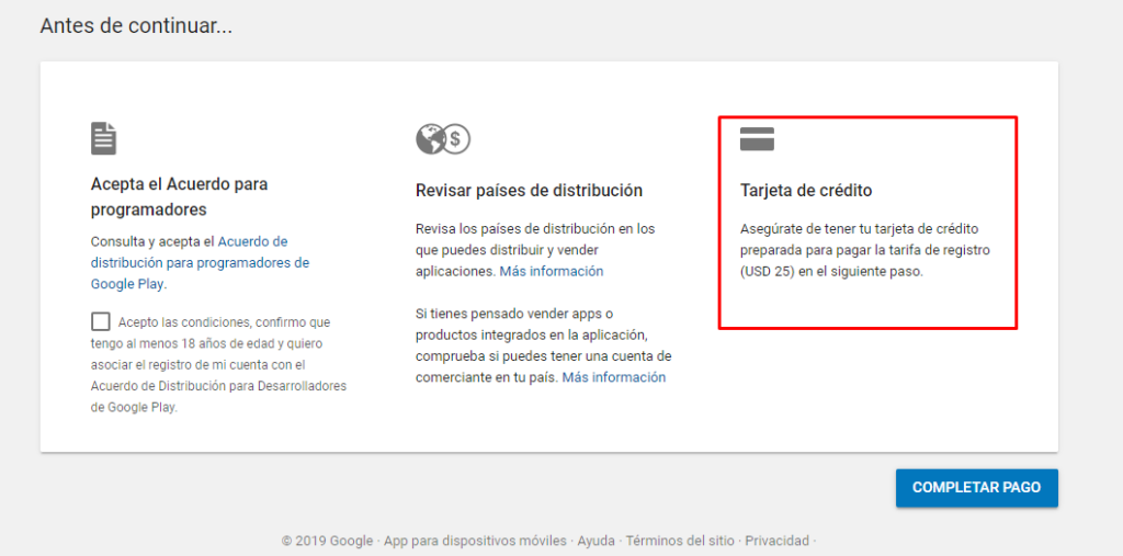 cuenta de desarrollador google app inventor