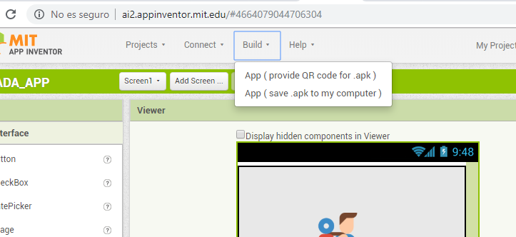 generar apk para subir a google play app inventor