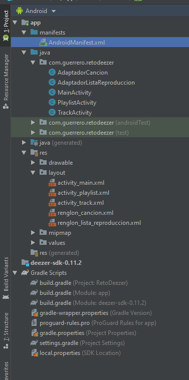 android studio applicacion dezzer api