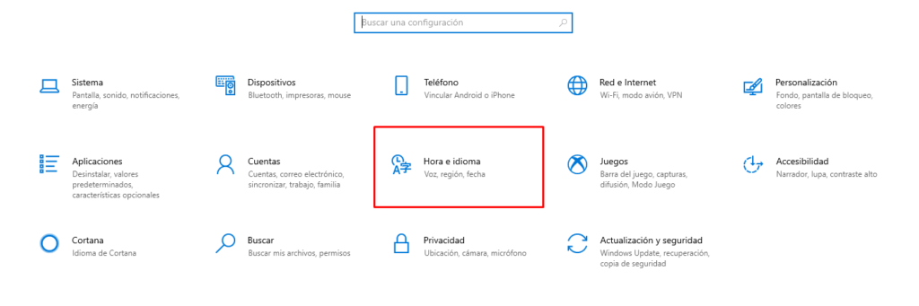 como cambiar el idioma en windows 10