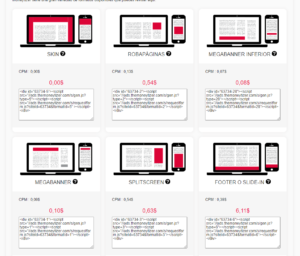 formatos de anuncios en themoneytizer