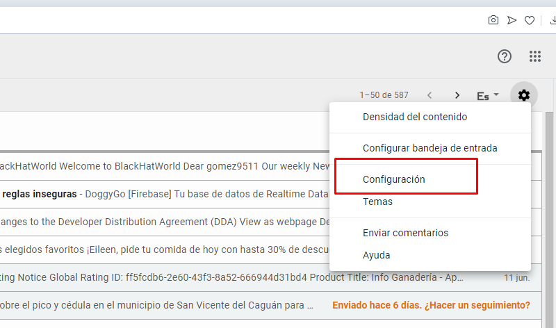 gmail activar respuestas automáticas