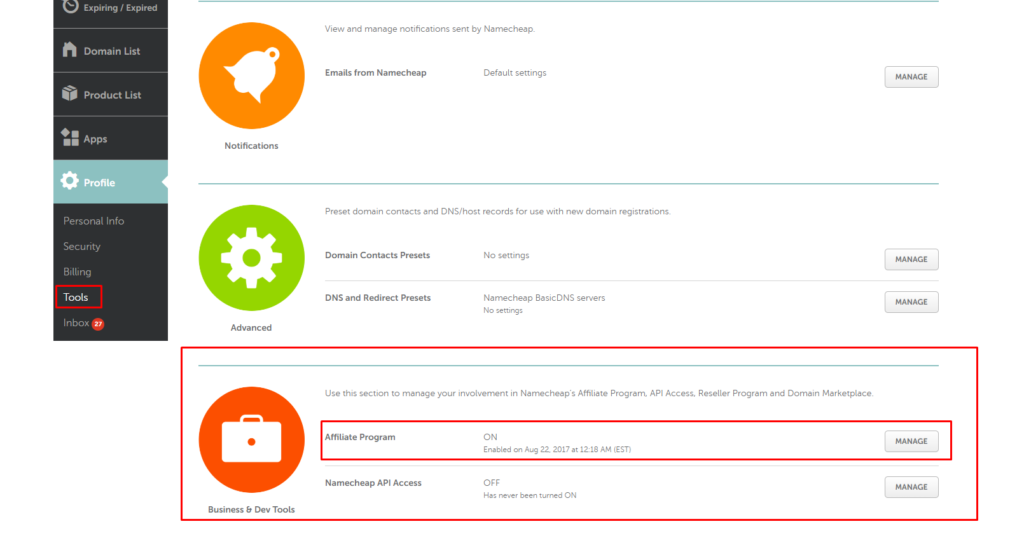 afiliados referidos namecheap ingresos