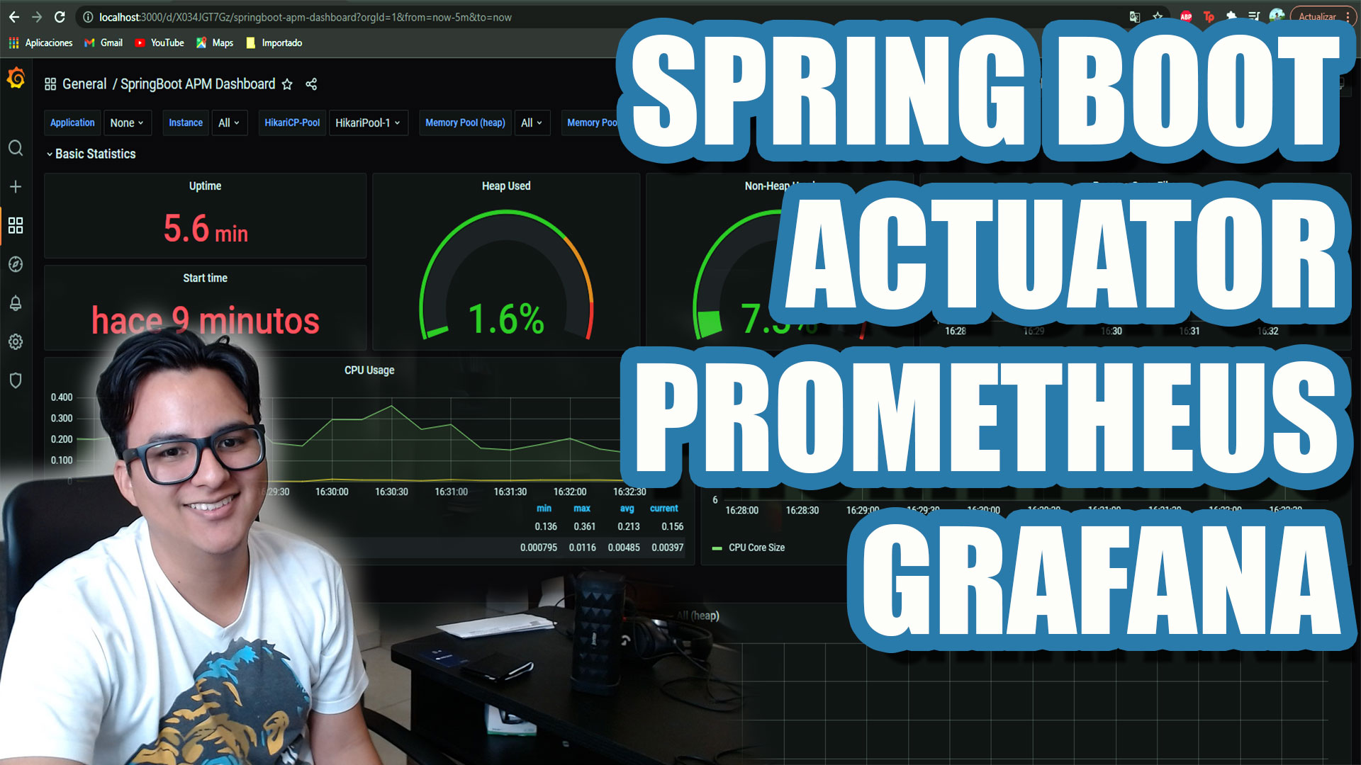 Spring Boot + Actuator + Prometheus + Grafana: Tutorial de configuracion en español - Monitorear app